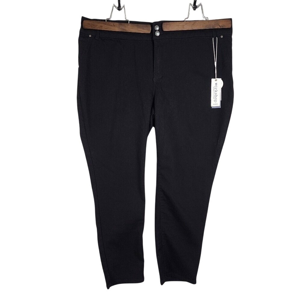 Workshop Republic Clothing Size 20W Black Jeggings Goth Punk Skinny Ankle Pants